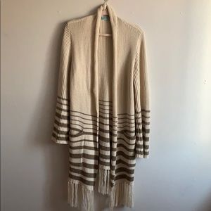 Long shawl sweater